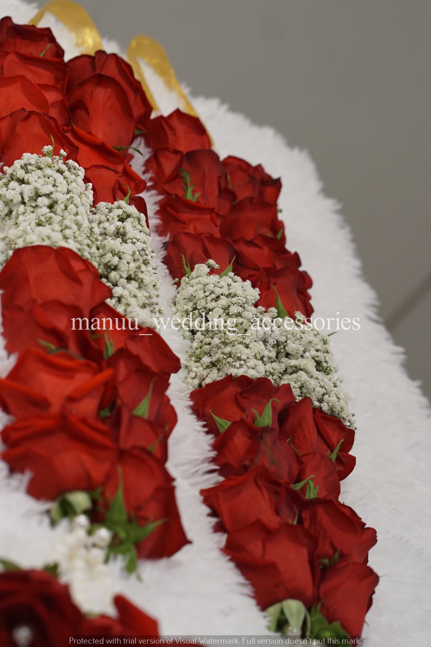 Fresh Flower Garlands – Roses & Baby's Breath - Customization Available