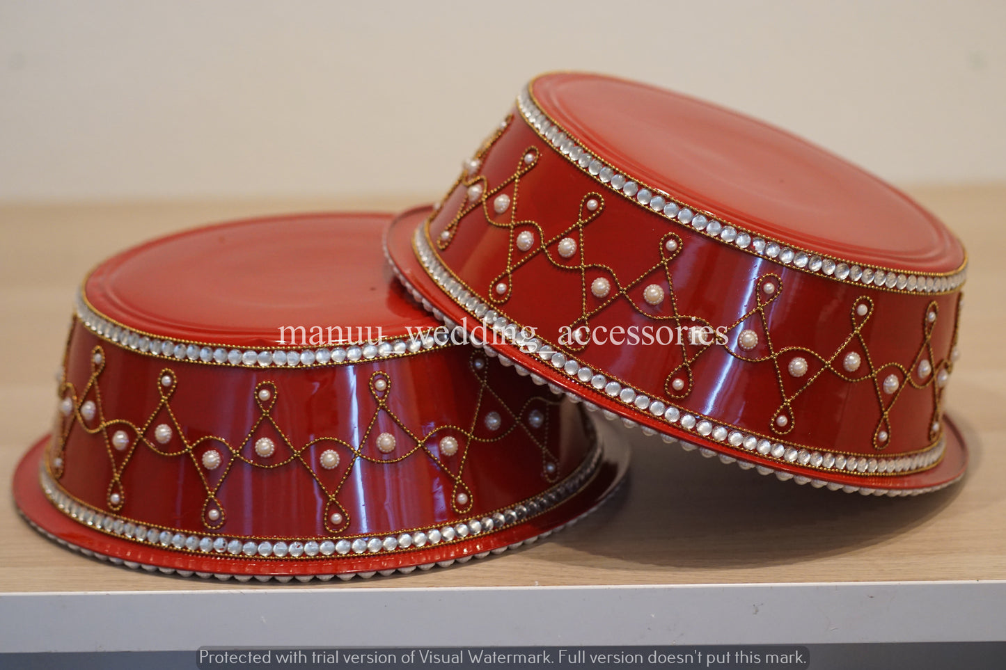 Talambrala Basin - Red and White - Muggu Design