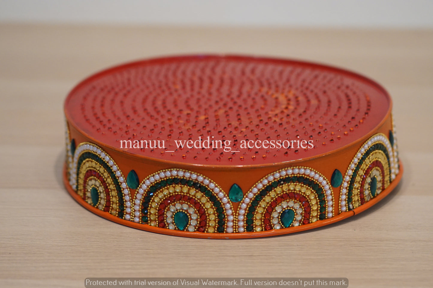 Mangala Snanam Jalleda - Orange Multi Color