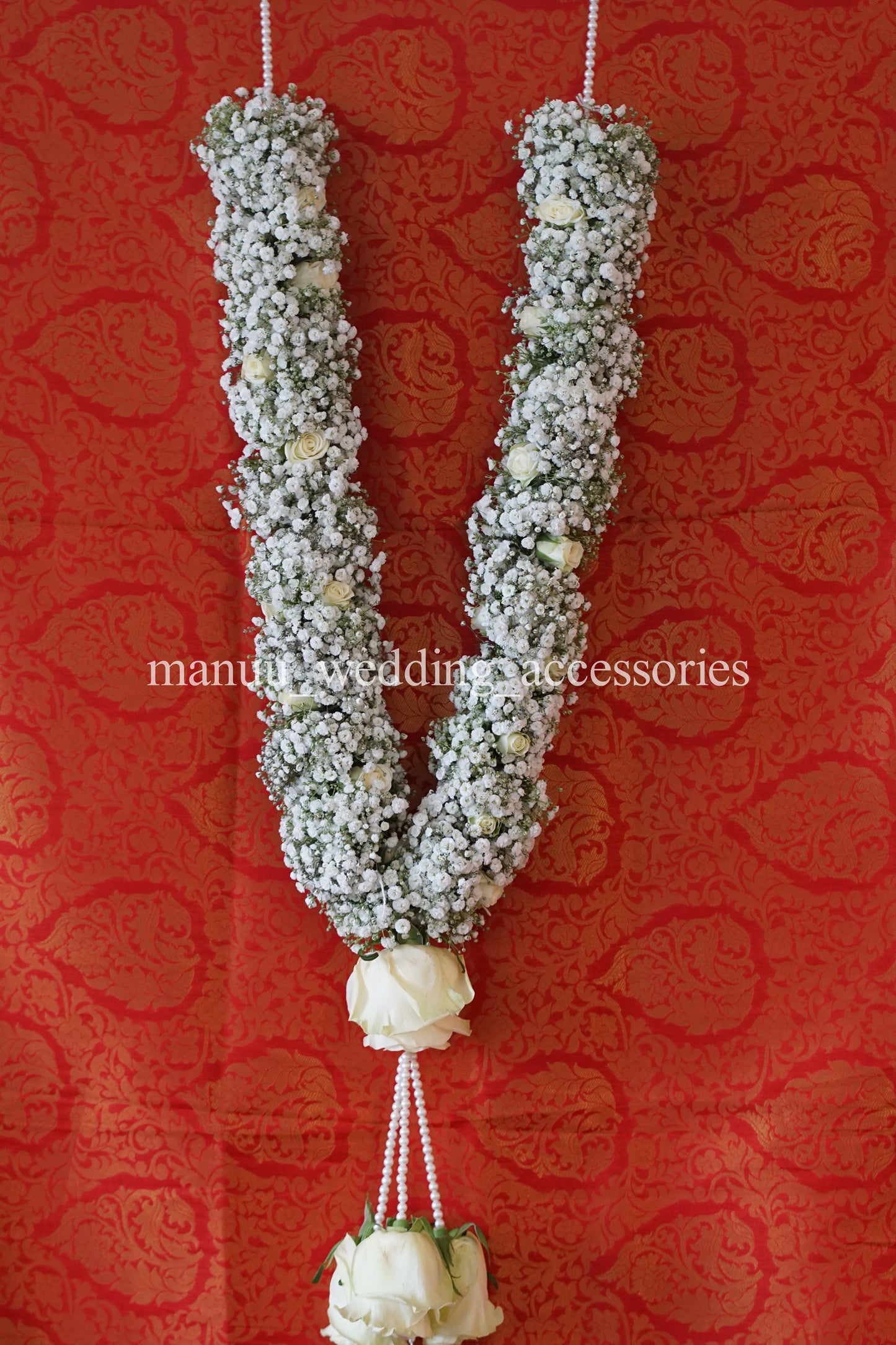 Fresh Flower Garlands – Baby's Breath and small Roses- Customization Available