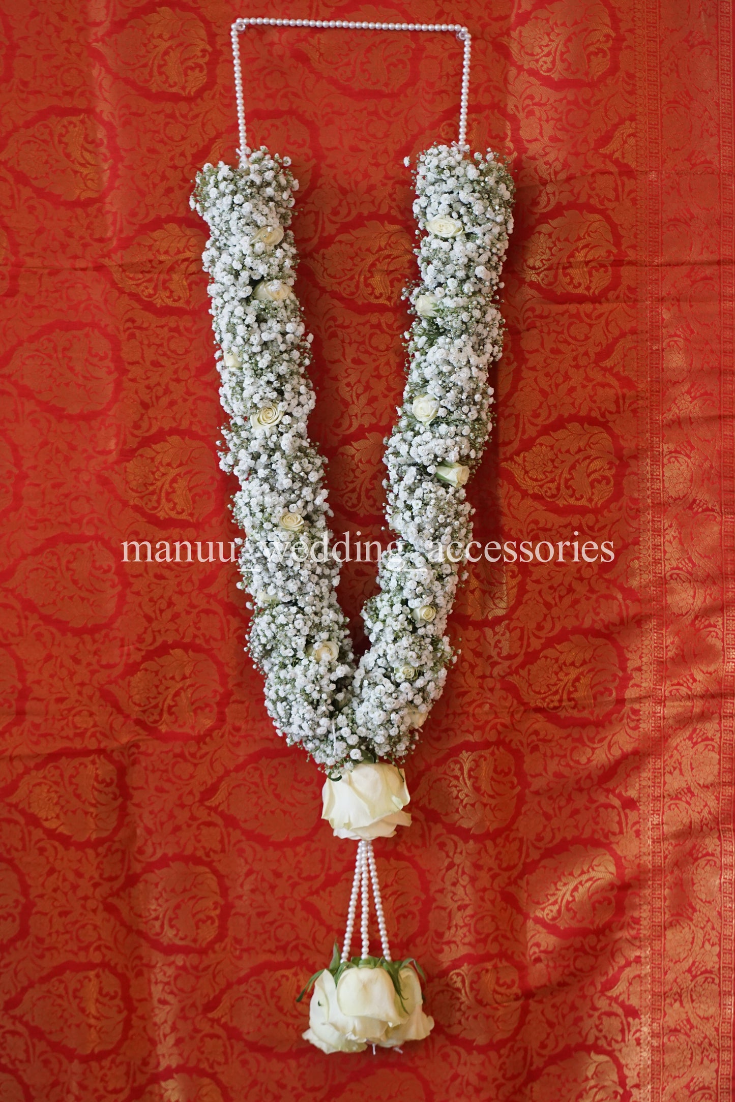 Fresh Flower Garlands – Baby's Breath and small Roses- Customization Available