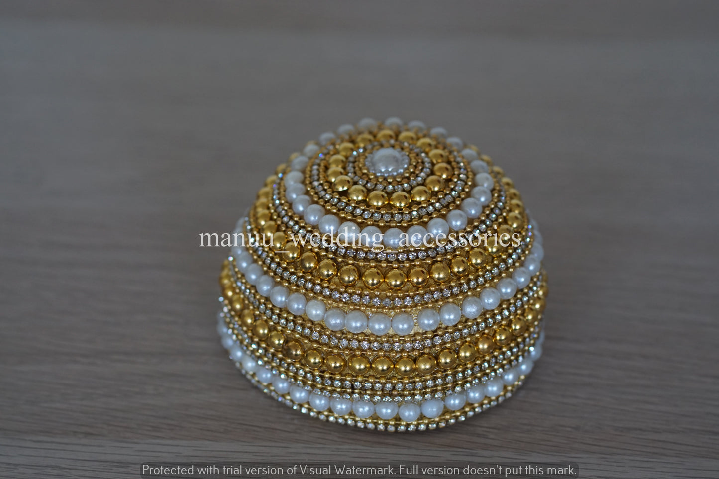 Kobbari Kudakalu OR Kobbari Chippalu - Full Design - White and Gold pearls