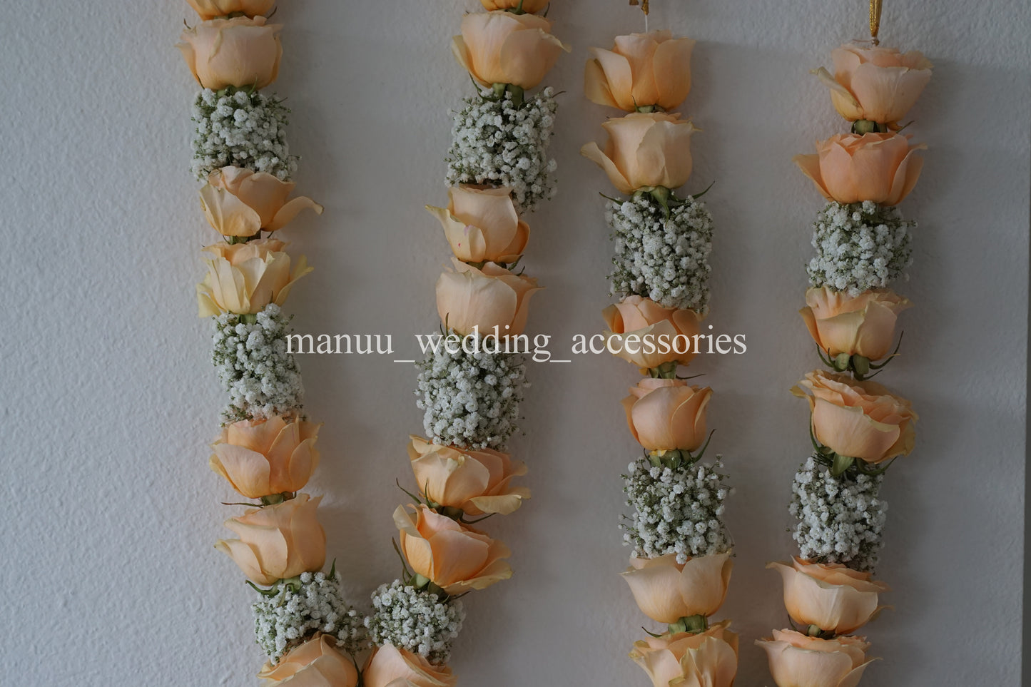 Fresh Flower Garlands – Roses & Baby's Breath - Customization Available