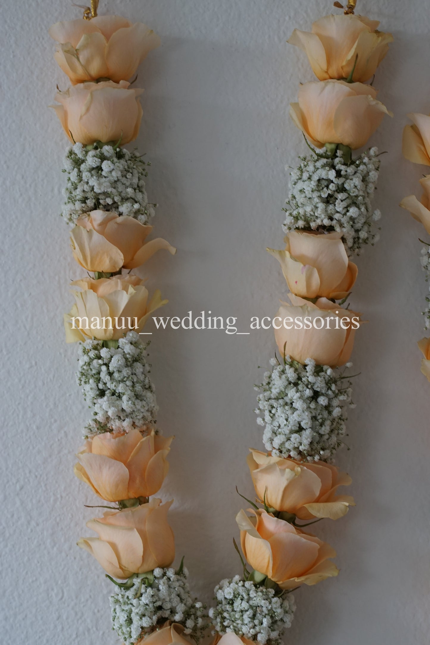 Fresh Flower Garlands – Roses & Baby's Breath - Customization Available