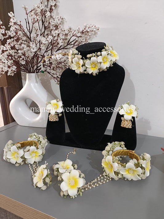 Haldi Jewelry - White and Yellow